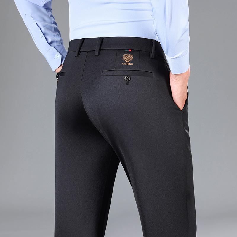 Men's Casual Pants Spring Autumn Business Straight Tube Loose Thick Trousers New Arrival Comfortable Fit Daily Wear