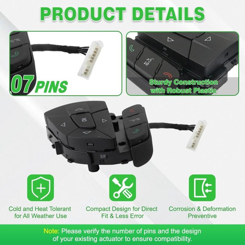 For Dodge Durango Jeep Grand Cherokee 2014- Car Steering Wheel Multimedia Function Switch Button 68378431AB