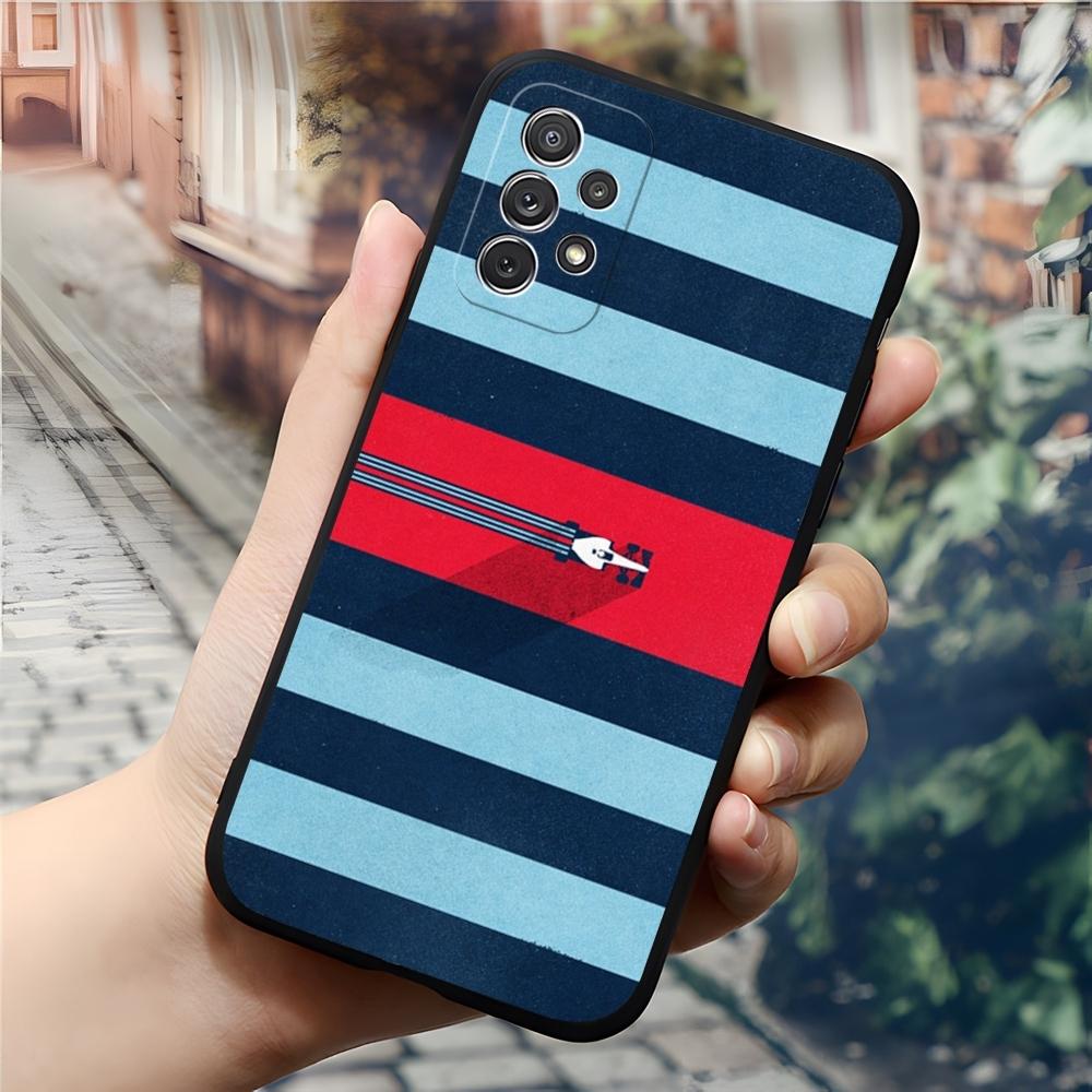 Чехол для телефона Martini Racing с горизонтальной полосой для Samsung Galaxy S24 S23 S26 S22 S25 S20 A16 S21 Ultra Fe Plus A54 A24 A53 Coque