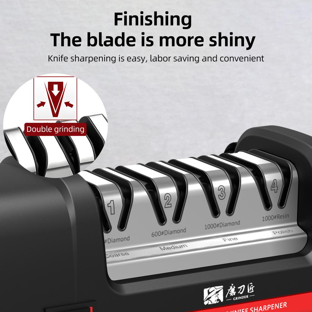 TAIDEA TG2102 4-ступенчатая электрическая точилка для ножей 20-градусная точилка для ножей для кухни