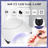 VANREESA Набор гель-лаков для ногтей с лампой для сушки ногтей мощностью 36 Вт, 6 шт., замачиваемый УФ-светодиодный полупостоянный набор гелей для ногтей, набор инструментов для дизайна ногтей