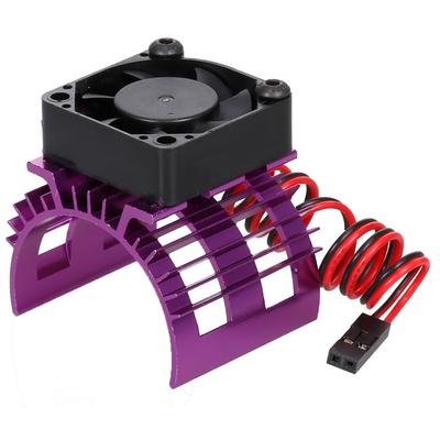 For WLtoys A959-B A979-B 144001 124019 1/12 /14 RC Car Aluminum Alloy Motor Heatsink Cover with Cooling Fan for 3650 Brushless Motor
