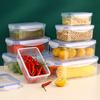 Food Preservation Box Transparent Sealed Box with Cover Can Be Heated and Refrigerated PP Material Stackable Storage Containers