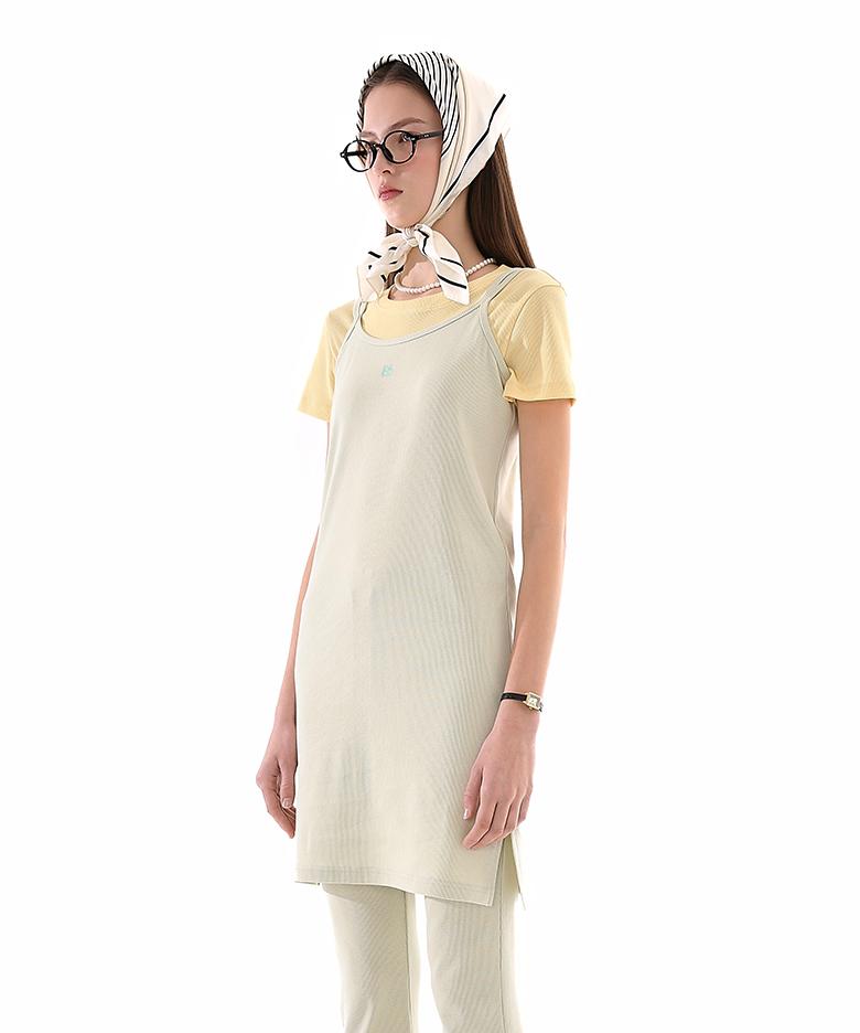 Мини-платье без рукавов B-Flat Benetton Mini Bibi (Светлый хаки)