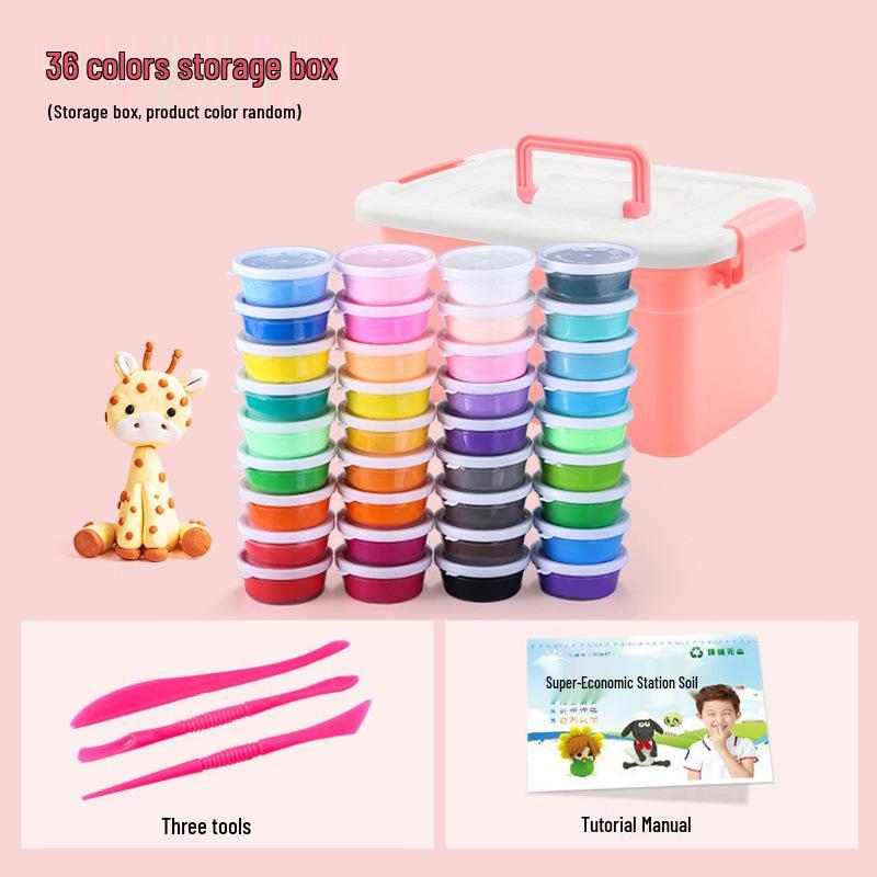 Super Light Non-Toxic Color Clay for Kids - DIY Space Clay Plasticine Set
