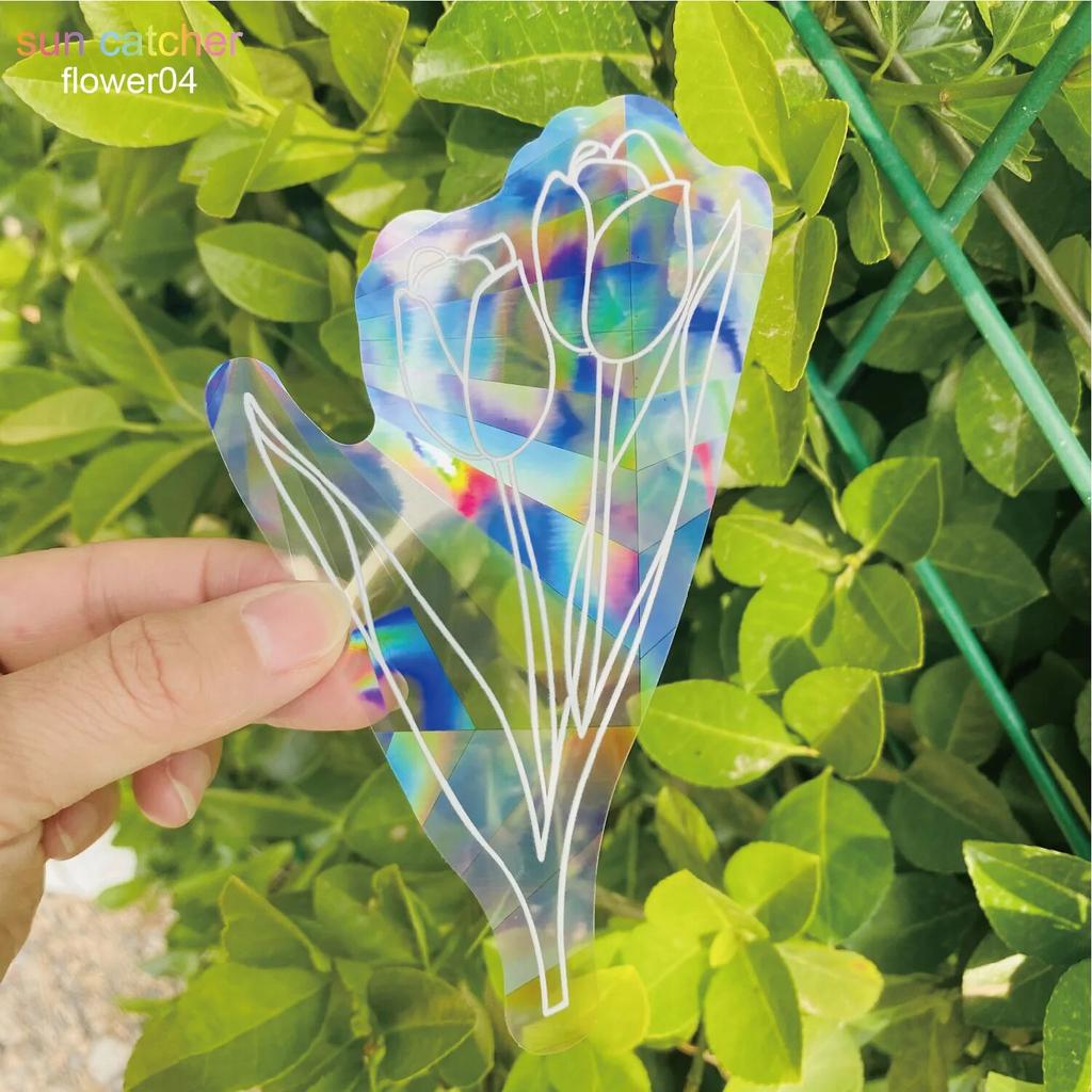 Красочная наклейка на окно, Ловец Солнца, радужная призма, бабочка, статическая стеклянная наклейка, ПВХ, противоударное стекло, домашний декор