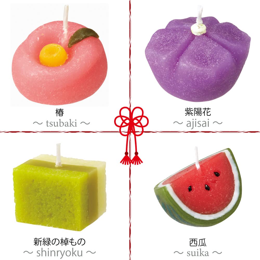 Подарочный набор свечей Sakuya Японские сладости с подарочной упаковкой и внутренней упаковкой, готов к отправке [Включает подарочную упаковку]