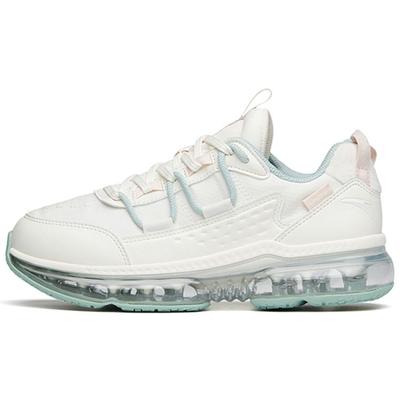 Удобные и прочные кроссовки с низким верхом для бега Женские кроссовки Бело-зеленые 922145501-1