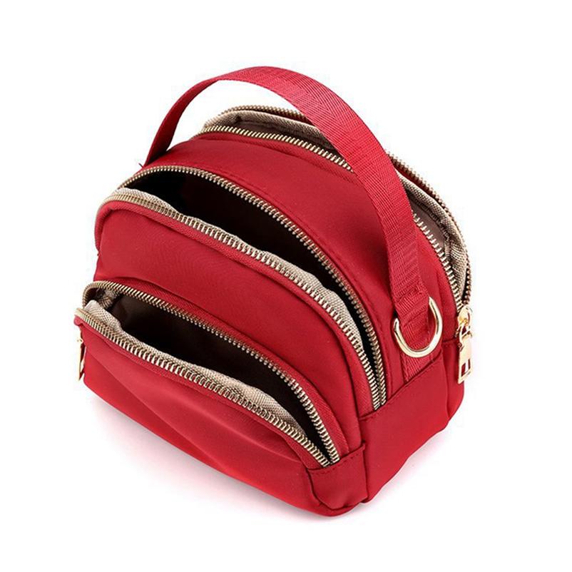 Модная многослойная мини-сумка из нейлоновой ткани, сумка через плечо, водонепроницаемая сумка большой емкости