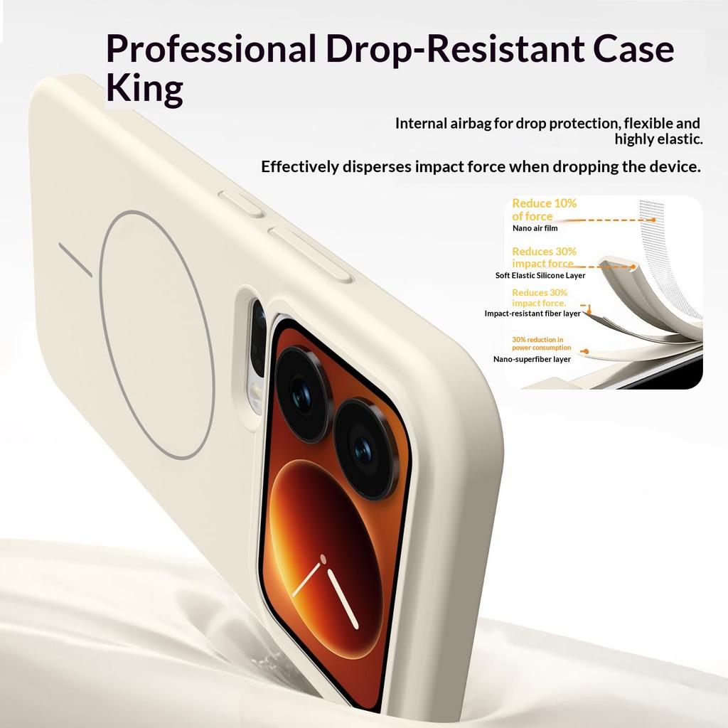 For Xiaomi 17 Pro Magnetic Case Skin-Friendly Liquid Silicone + PC Phone Cover