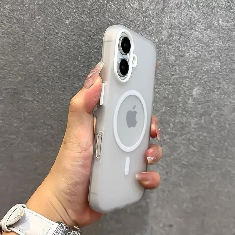 Матовый Конфетный Магнитный Беспроводная Зарядка Прозрачный Чехол Для iPhone 17 Air 16 15 14 13 12 Pro Max Для Magsafe Ударопрочный Жесткий Чехол