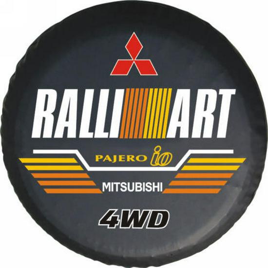 Черно-золотой чехол на запаску из ПВХ-кожи для Mitsubishi Pajero V73 Cheetah - Универсальная посадка для внедорожников.