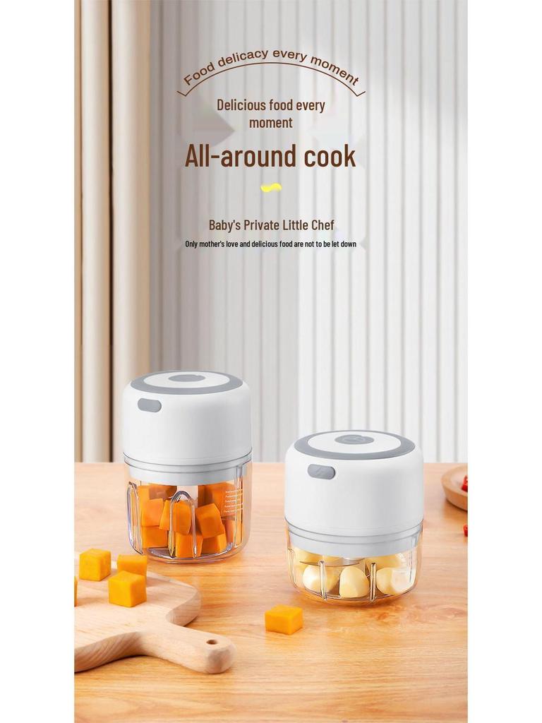 Compact Wireless Electric Garlic Chopper & Masher: Multi-functional Kitchen Tool for Mincing and Mashing Garlic