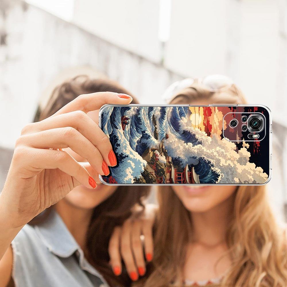 Phone Case For Xiaomi Redmi Note 13 12 5G 9S 9 8 10 11 Pro Plus 4G 9T 13C 12C10C 9C 9A 7 Cover Japan The Great Wave Of Kanagawa
