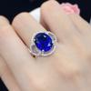  Bella Box Egg Blue ShapeTemperament Простые Кольца Для Женщин Циркон Помолвка Изящные Ювелирные Изделия Подарок