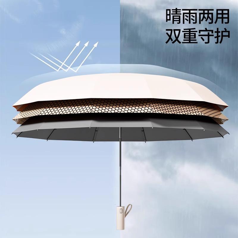 Зонт Автоматический зонт Погода и дождь женский зонтик Утолщенный и усиленный складной зонт Солнцезащитный зонт Защита от УФ-лучей солнцезащитный зонт