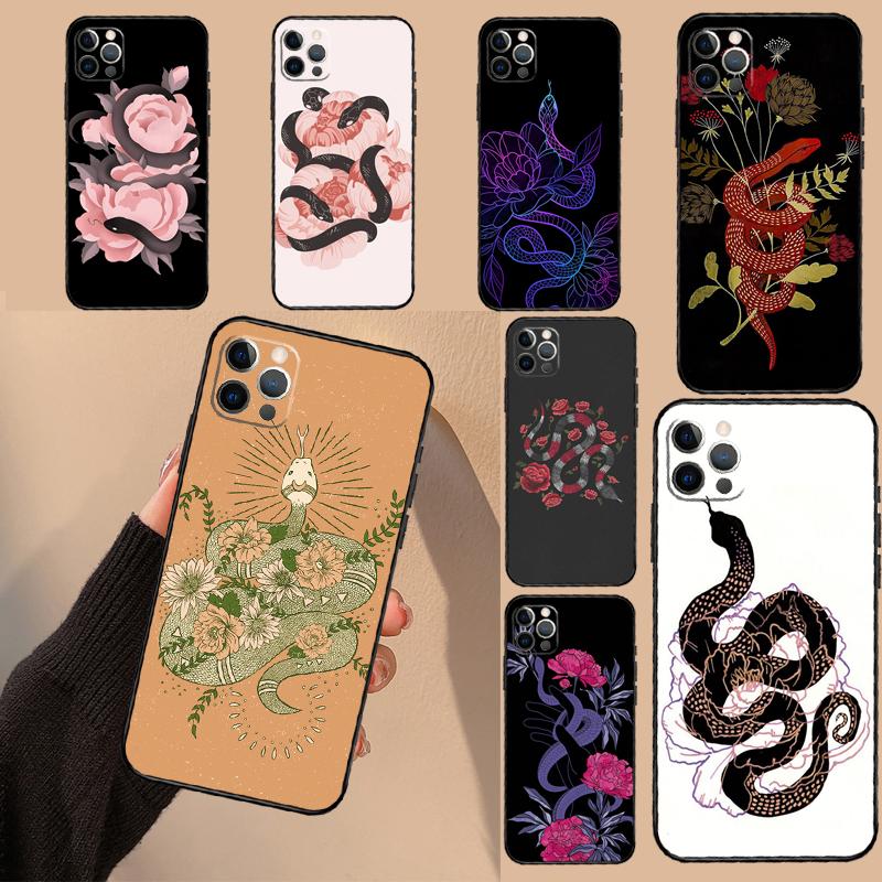 Мягкий чехол 'Цветок змеи' для Samsung Galaxy S25 S24 S23 S22 S21 Ultra S9 S10 Plus S23 FE S24 FE Чехол для телефона