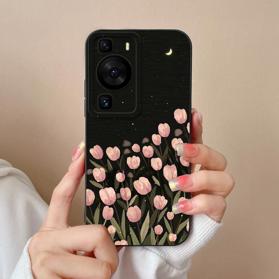 For Huawei P60 Pro Art Phone Case Cute Design Soft Liquid Silicone Back Cover For HuaweiP60 P 60 Anti Drop Durable Bumper Funda