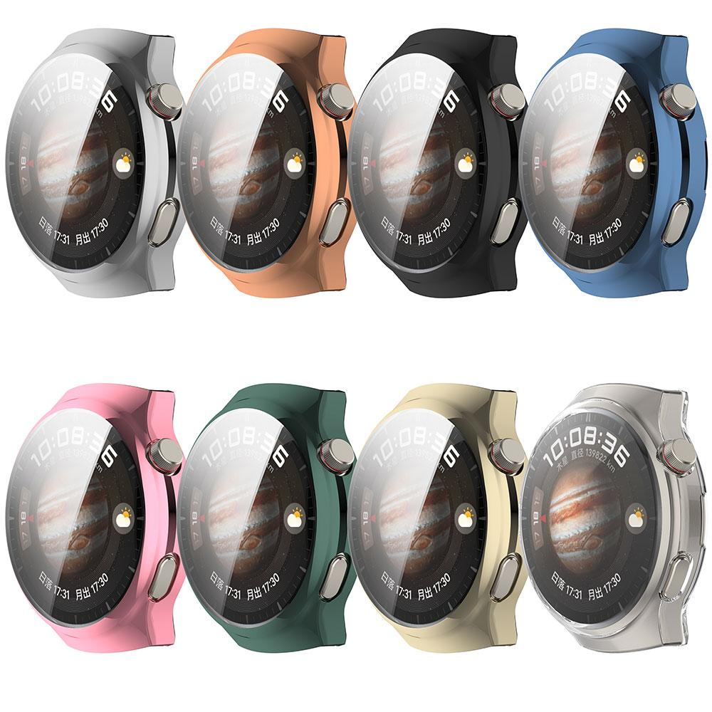 Полностью закрывающий чехол из ТПУ для Huawei Watch 4/4 Pro Всесторонний защитный чехол Защитная пленка для экрана Антицарапающаяся оболочка Аксессуар для часов