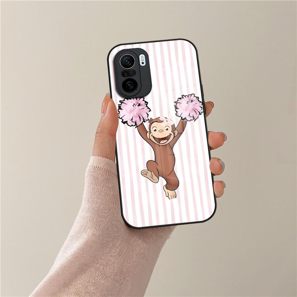 Curious G-George Monkey Phone Case For Xiaomi POCO X7 X6 M7 M6 M5 M4 F7 F6 F4 F5 X5 X4 Pro GT Tempered Glass Cover