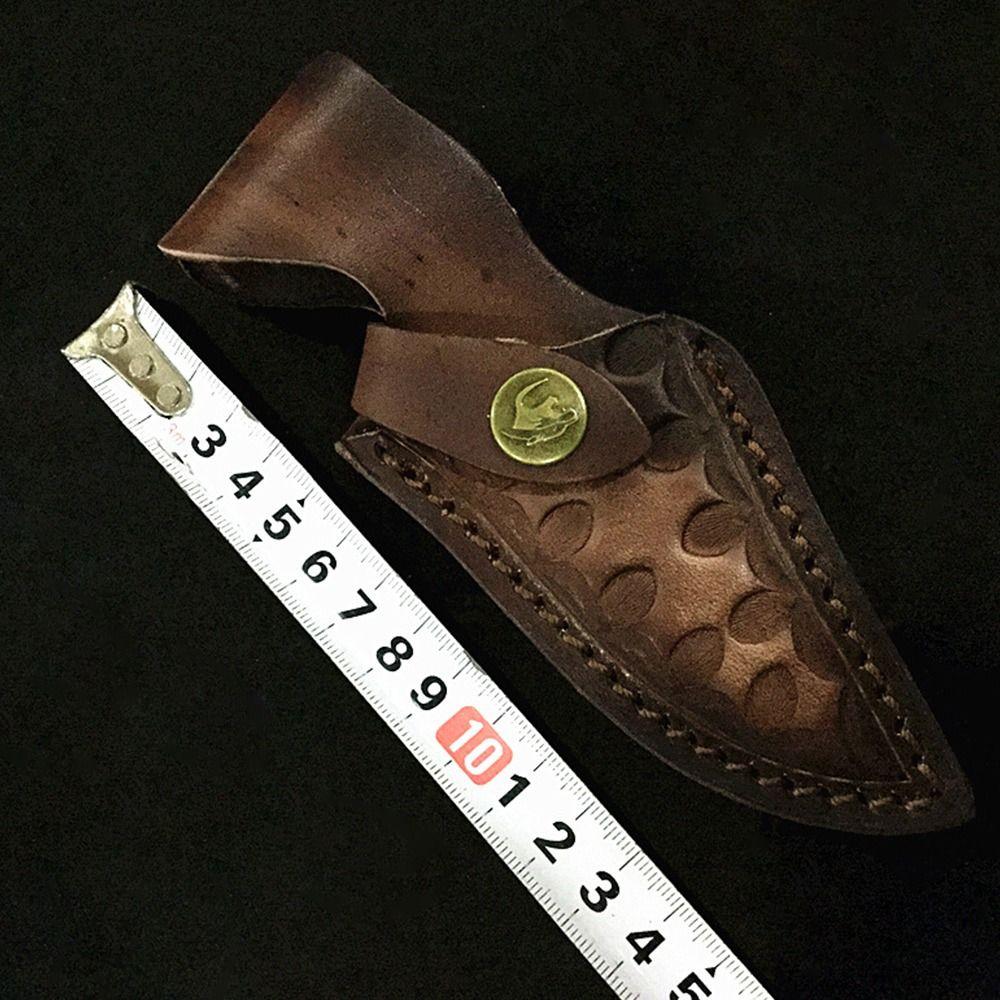 Карманный охотничий кожаный чехол-держатель для кемпинга, складной нож для переноски на открытом воздухе, инструмент с петлей на ремне, чехол для фонарика