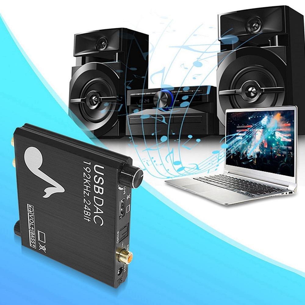 Coaxial Optical Audio AY107 DAC Converter Support 192kHz/24bit RCA Converter Home Audio System