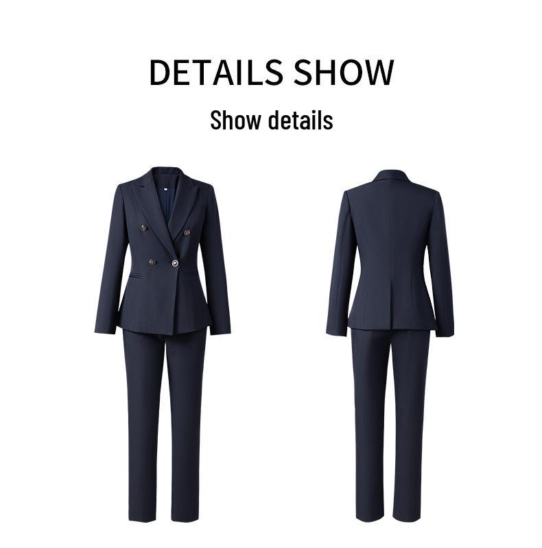 2024 Женский профессиональный осенний костюмный набор - Элегантный, плотный стиль для формальных поездок на работу и приема в отеле