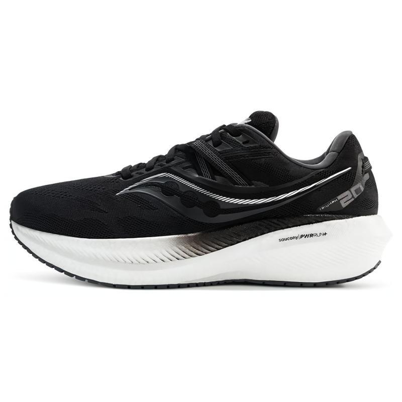SAUCONY Triumph 20 Anti-Slip Wear-Resistant Low-Top Casual Running Shoes Men's Black White Saucony S20760-10