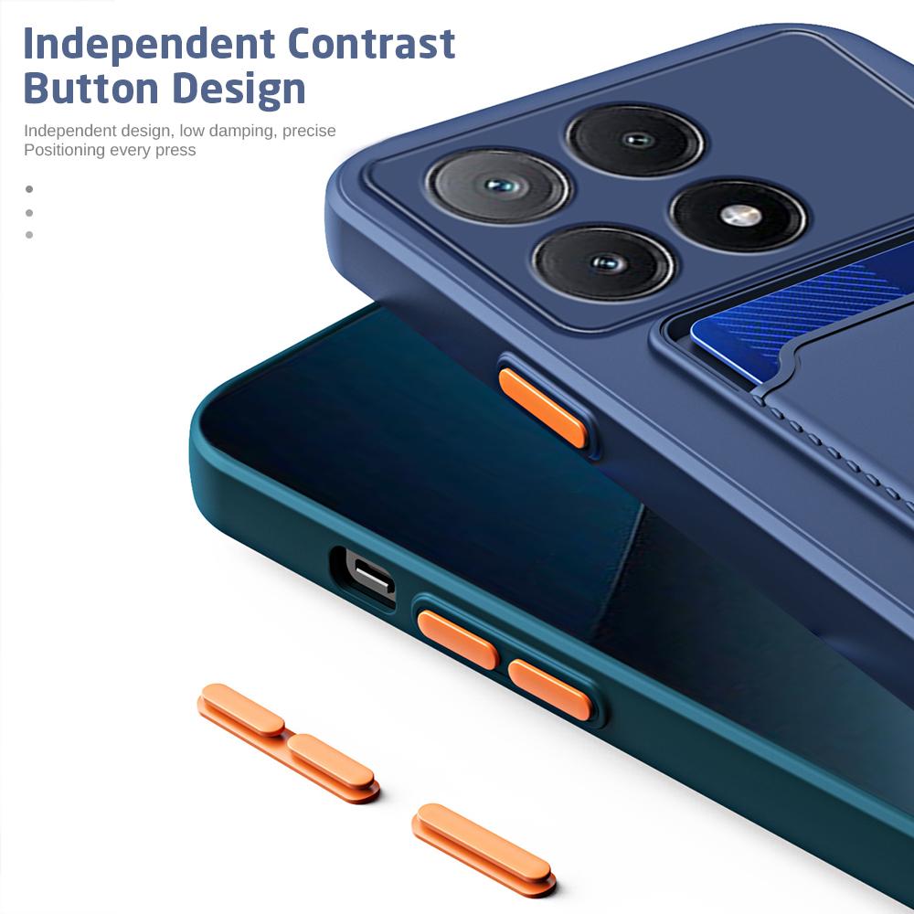 Для Xiaomi 14T Pro 14 T чехол-кошелек с отделением для карт, матовый мягкий чехол для Xiaomi 13T 14 Mi 14TPro, силиконовый защитный чехол цвета конфет, противоударный чехол