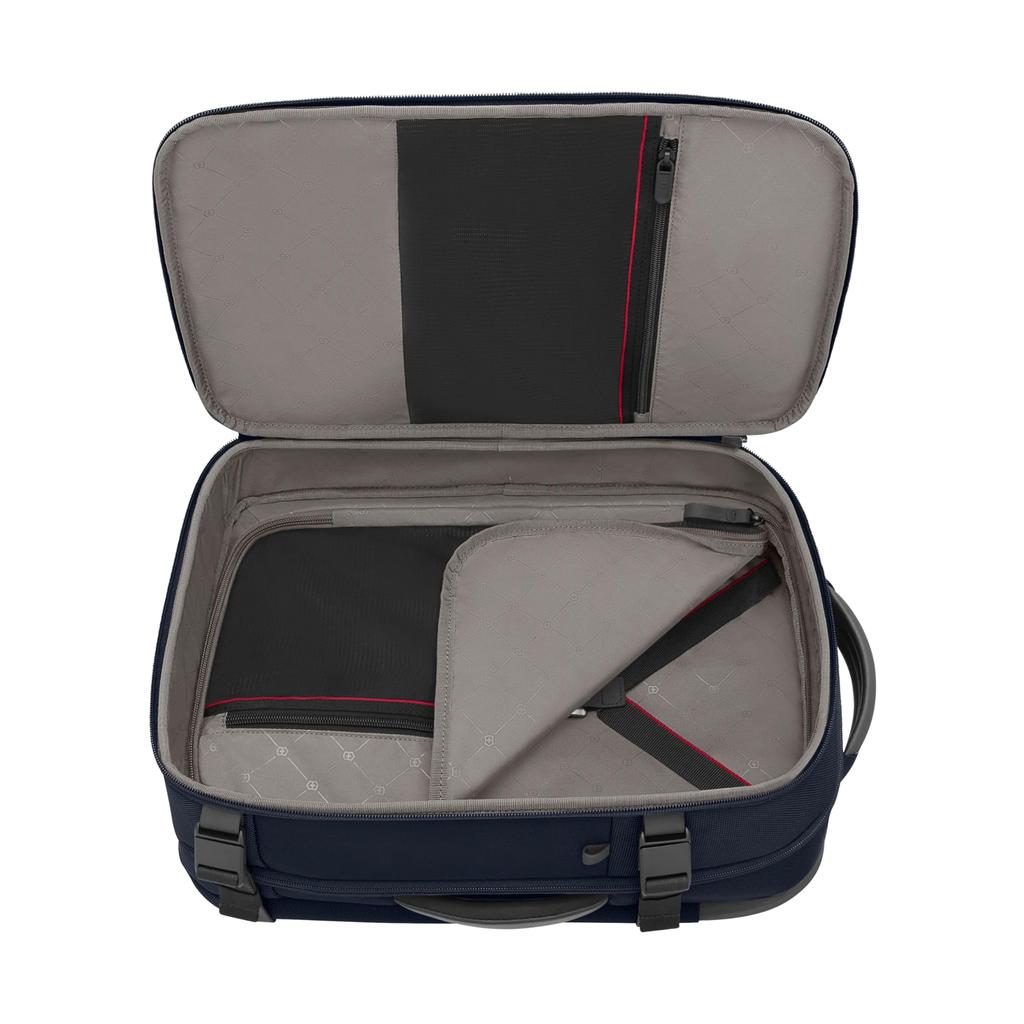 Victorinox Werks Traveler Boarding Bag Backpack with Pockets for a Laptop and an Antibacterial Compression Perfect for Business and Navy Blue 7.0