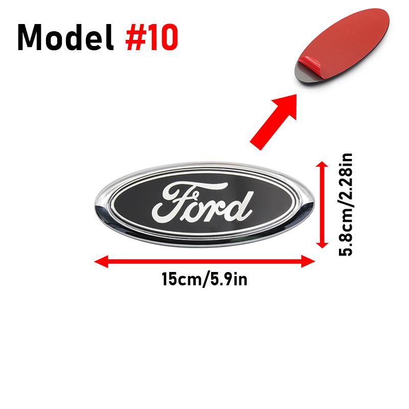 PLWD4 For Ford Fiesta Focus 2 3 Mondeo Edge Ranger Fusion Kuga S-MAX Transit Car Front Grille Emblem Rear Trunk Logo Badge Accessories