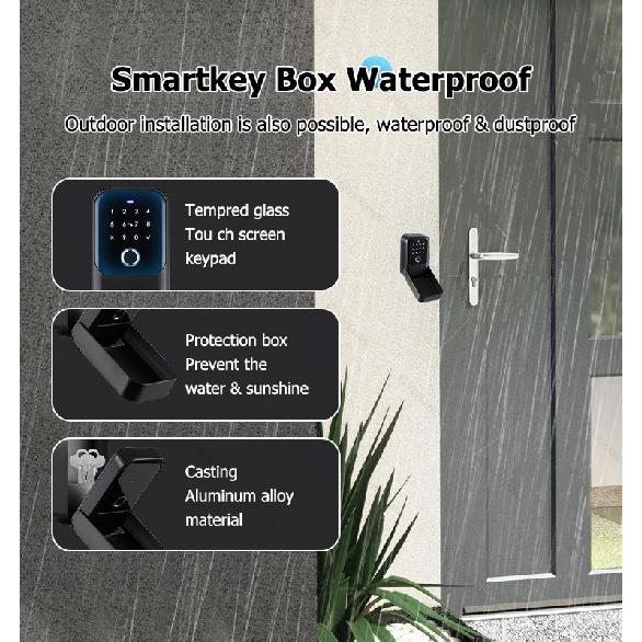 YRHAND TTlock Password Smart Fingerprint Digital Card Inteligente Tuya Electronic Portable IP66 Lock Boxes For Smart Home