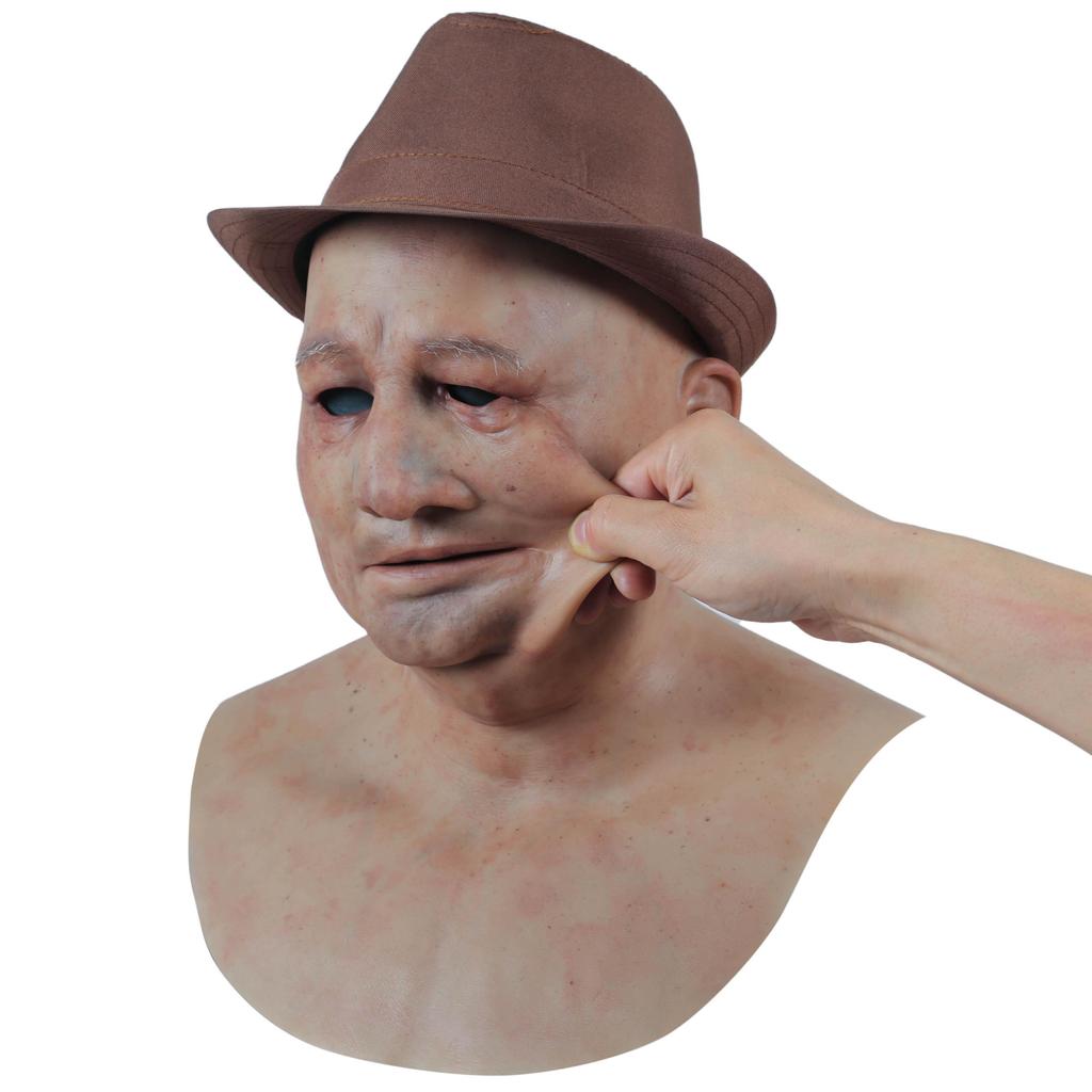 Реалистичный толстый старик Высококачественная силиконовая маска/ Мягкая кожа Силиконовая маска Силиконовая маска Реалистичная силиконовая маска KingFaceFX