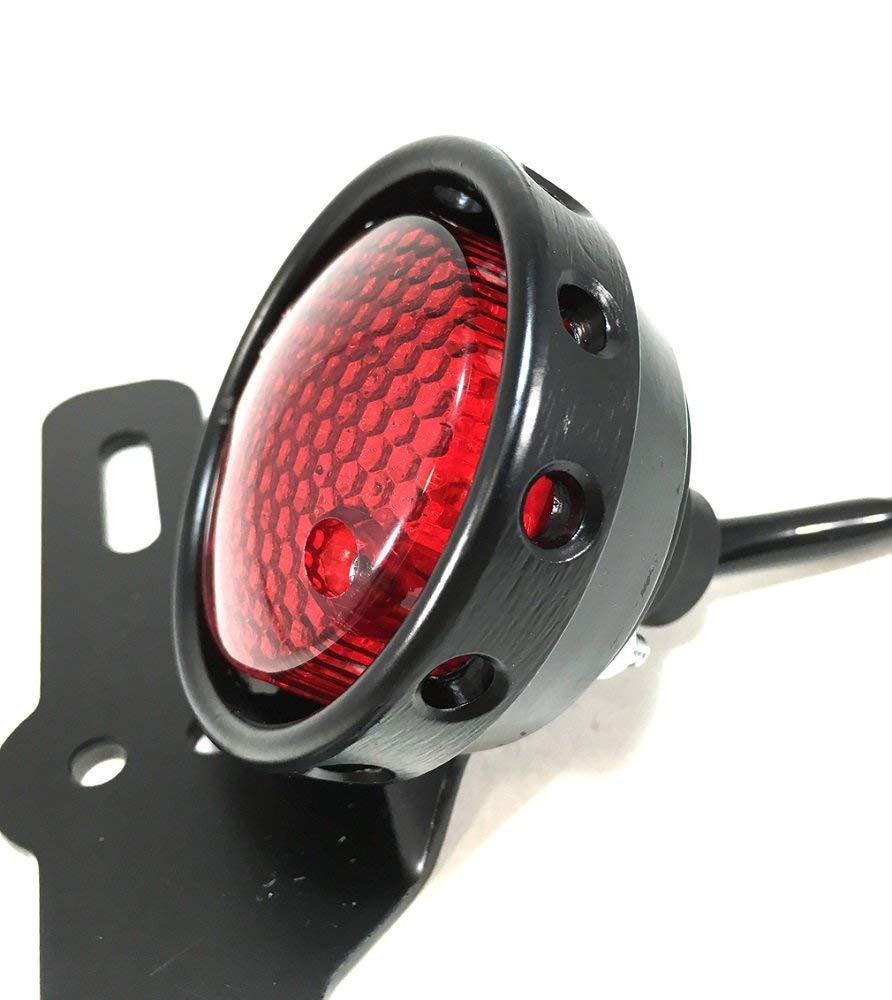 Karun Винтажный светодиодный задний фонарь, стоп-сигнал, фонарь номерного знака с кронштейном, красный рассеиватель, мотоцикл