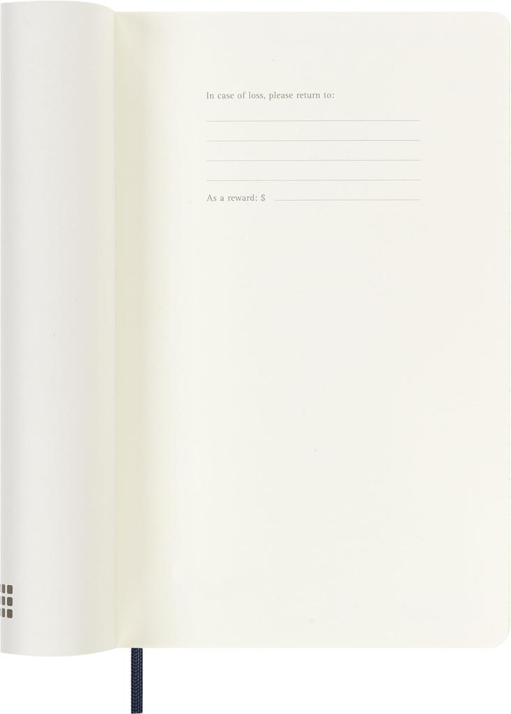 Moleskine 2026 Ежедневник на неделю 18 июля Большой размер x Сапфировый DSB2018WN3Y27 Дневник, Начало, Месяцы, (13см 21см), Мягкая обложка, Синий,