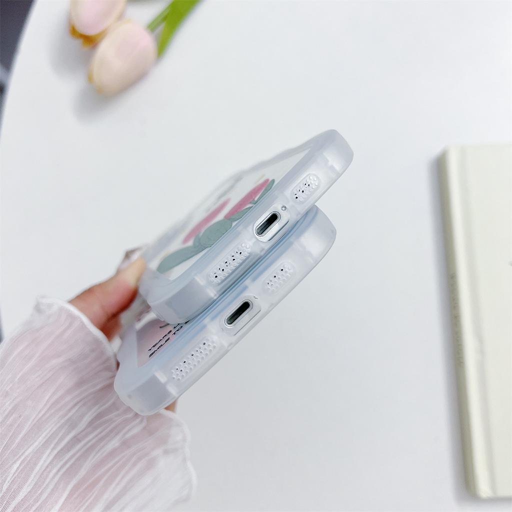 Good Fortune and Endless Love Tulip Pattern Soft TPU Shell Fashion Phone Case for iPhone Samsung Vivo Xiaomi Oppo