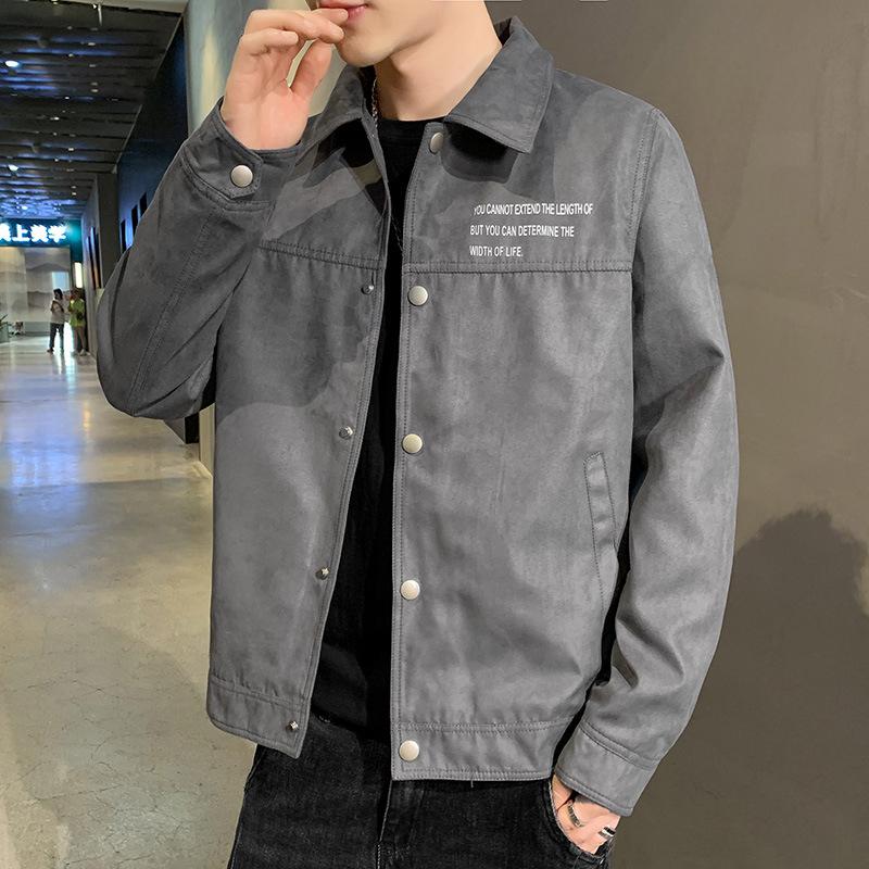 Shirt Jacket Men's Spring and Autumn Trend Lapel Casual Versatile Jacket Youth Tooling On Clothes