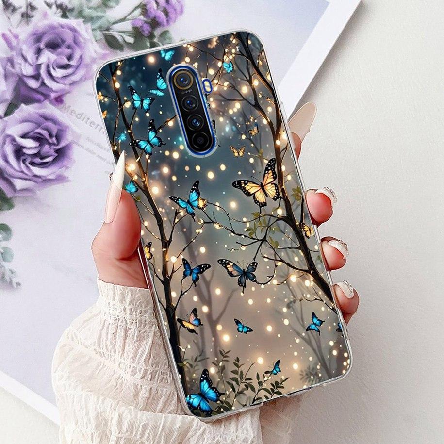 For Realme X2 Pro Case RMX1931 Cover Popular Flower Soft Clear Silicone Back Cover For Realme X2 XT Bumper RMX1921 RMX1992 Funda