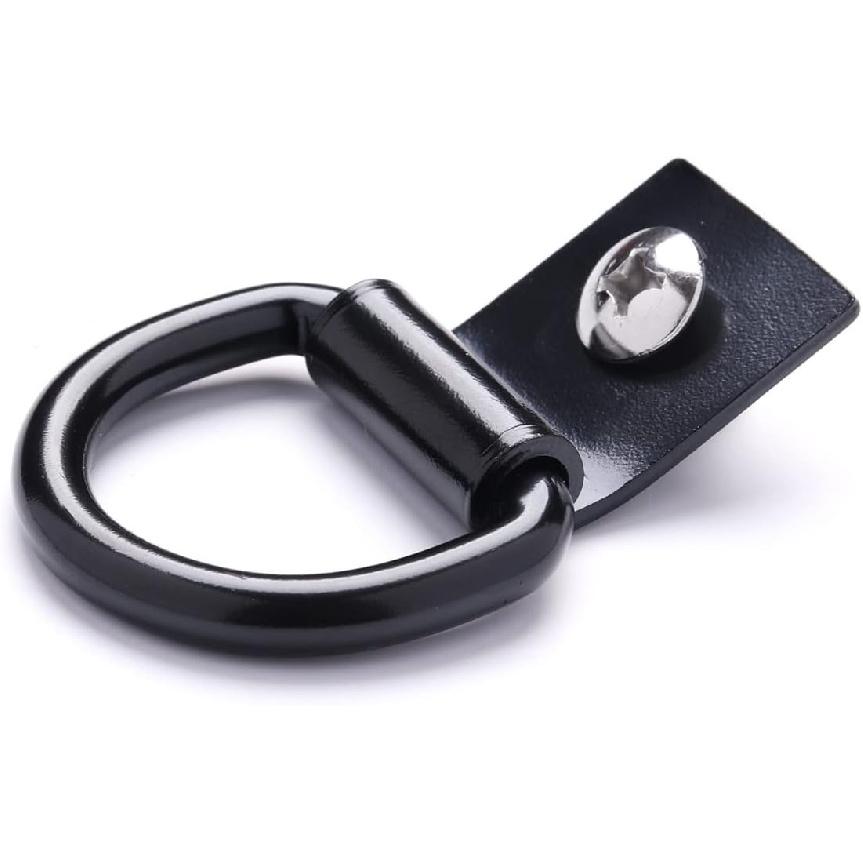 6 Pcs D-Ring Tie Down Anchors 1/4" Heavy Duty Steel Tie Down Hooks For Truck, Trailer, Camper, Warehouse, Garage, Boat, Cargo Control Surface Mount,