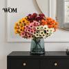 Decorative Silk Flowers for Wedding Artificial Daisy Flowers, Realistic Plastic Floral Arrangements, Reusable Faux Flower Bouquet, Office Maintenance