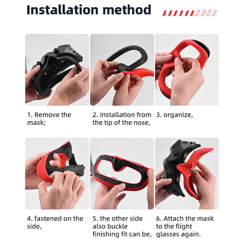 Наглазник с регулируемым ремешком на голову для очков DJI Avata FPV, сменный комплект для лицевой панели, приятный для кожи силикон