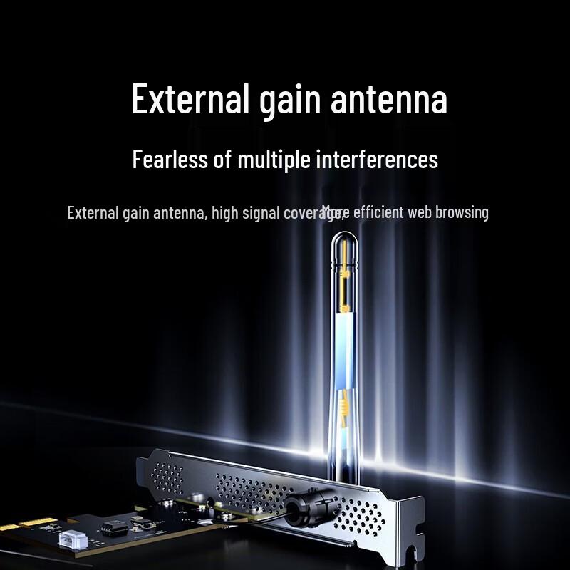 Ugreen AX300 WiFi 6E Трехдиапазонная Беспроводная Карта для Настольного Компьютера PCIe M.2 (Китайская версия)