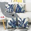 Plant Pillow, Banana Leaf Print, Car Pillow, Bedside Cushion, Linen Pillow Case
