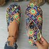 Wind Flat-bottomed Slippers Slippers Female Fashion Summer New Fashion Ethnic Print