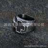 Винтажное потертое кольцо-крест из нержавеющей стали Унисекс Punk Style Jewelry