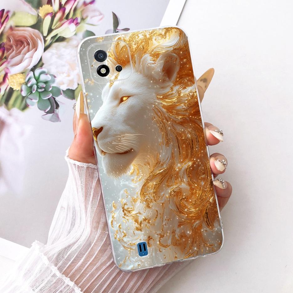 Чехол для Realme C11 2021 RMX3231 Цветы Расписной Чехол Мягкий Силиконовый Чехол для Телефона Для Realme C20 C 11 RealmeC11 2021 Сумки
