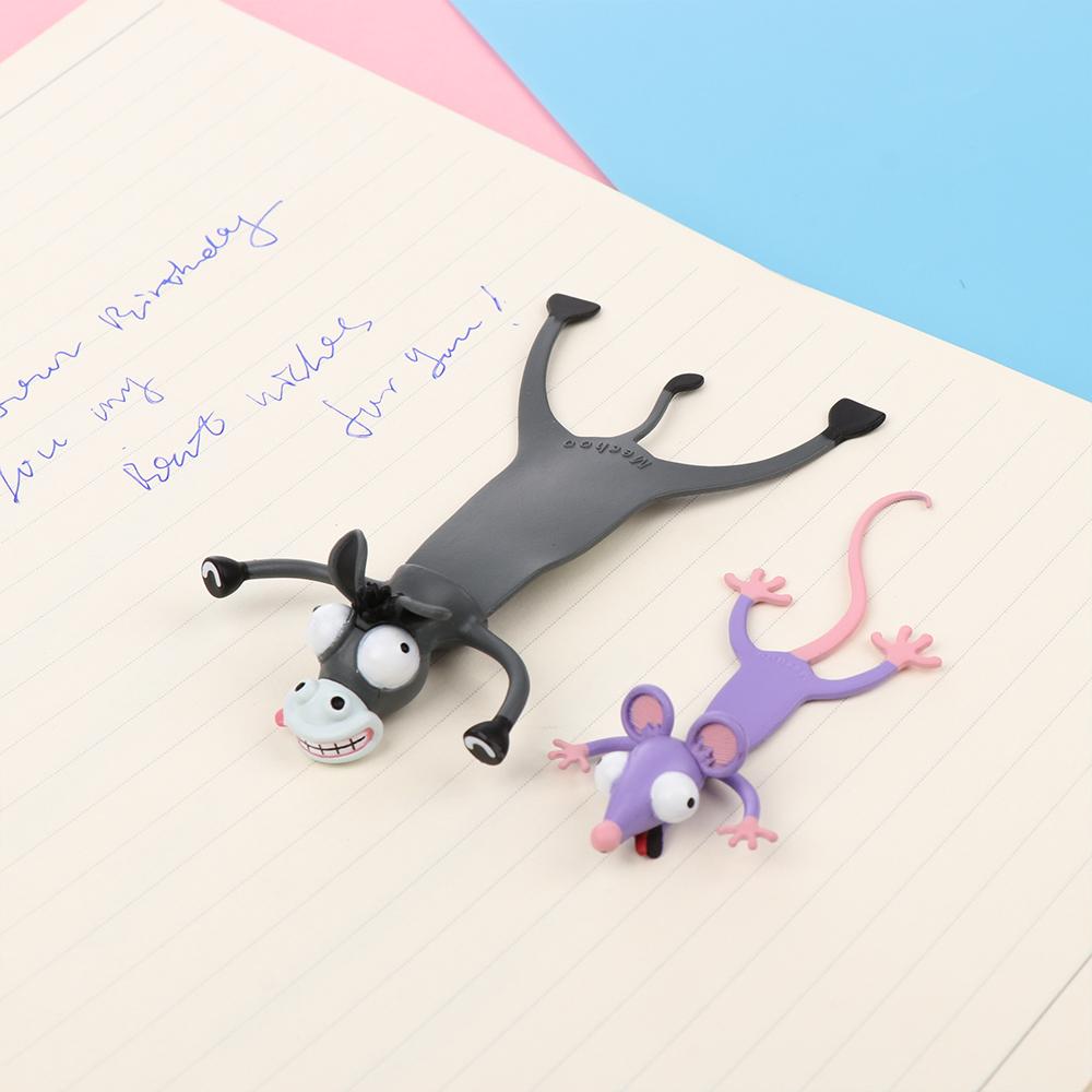 Новые креативные ПВХ забавные школьные принадлежности закладки для книг закладки мультяшный животный стиль