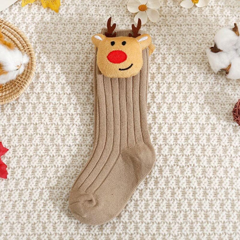 Мультяшные животные средней длины носки мягкие хлопковые носки новые рождественские детские носки