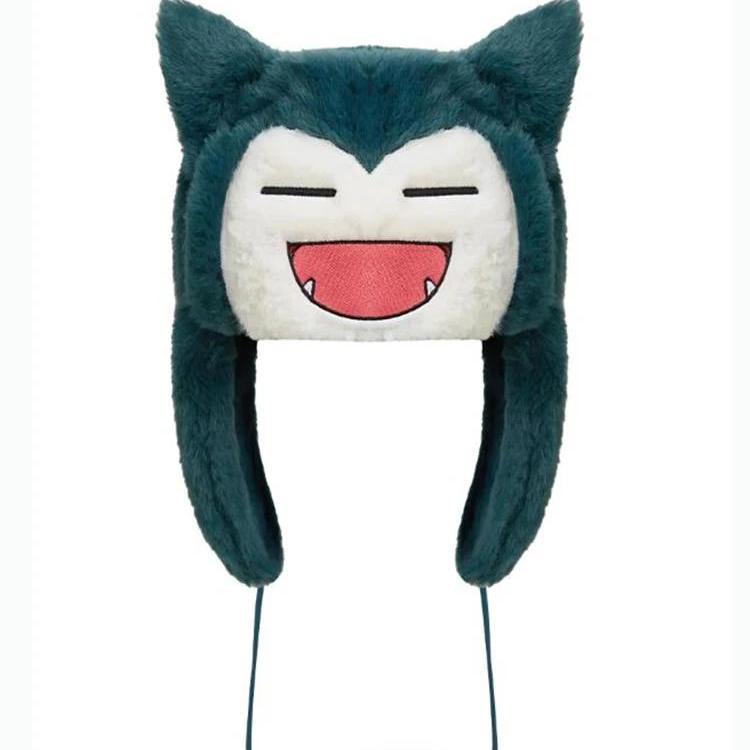 KAWAI Star Kirby Plush Hat Ski Windbreak Hats Cartoon Winter Keep Warm Anime Cosplay Cap Outdoors By Bike Caps Festival Gifts
