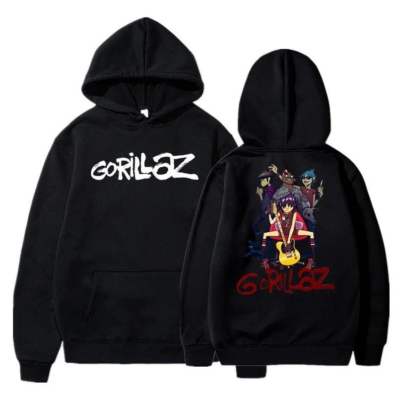 Gorillaz Graphic Hoodie Men Women Sweatshirt Autumn Winter Oversized Streetwear Y2k Hip Hop Pullover Tracksuit Female Male Clothing